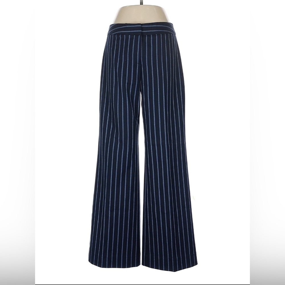 90s Striped Navy Wide-Leg Pants